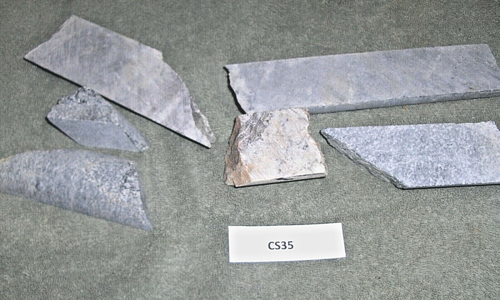 Split Core Samples From Alaska Gold Mine 6 Pieces CS35