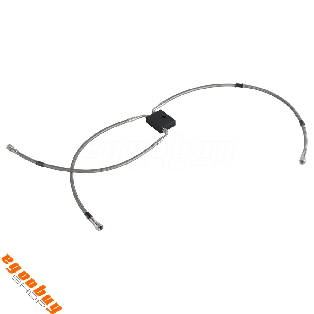 Silver Front ABS Upper Lower Complete Brake Line Kit Fits For Harley Softail 18+