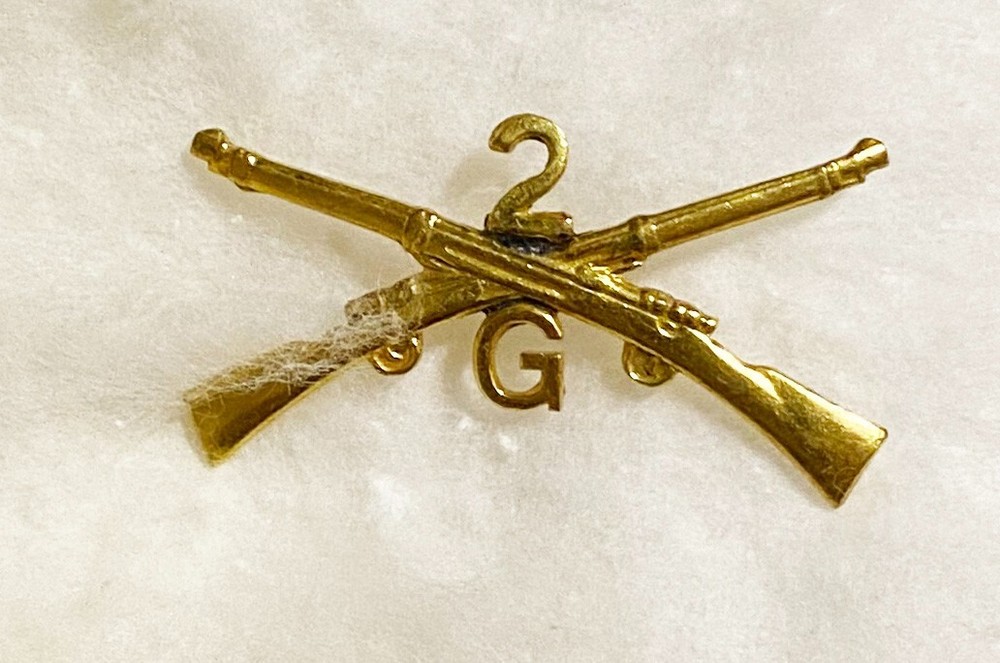 Pre-WWI G Company 2nd Infantry Collar Device