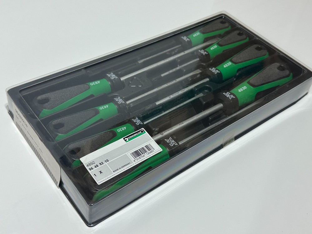 NEW Stahlwille Tools Germany 4892 8pc Drill Screwdriver Set, 3 Component Handle