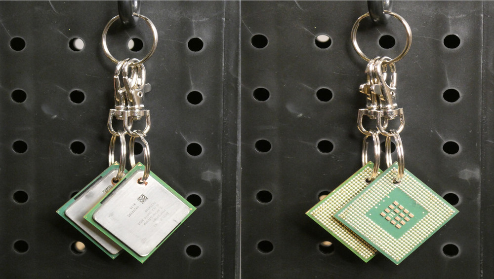 (2) Intel CPU Keychain - Pentium | Core2 | Xeon | Celeron | i5 2nd Gen
