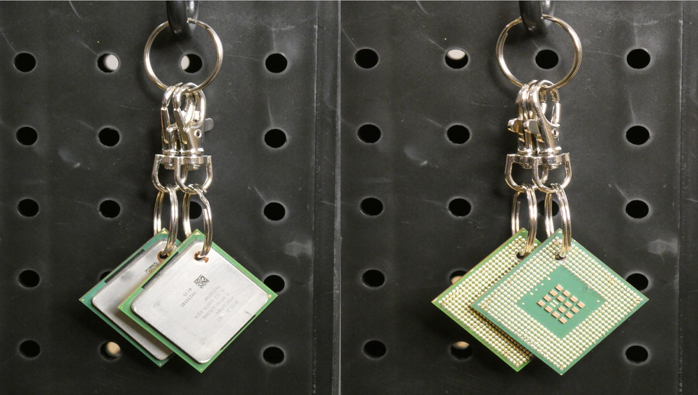 (2) Intel CPU Keychain - Pentium | Core2 | Xeon | Celeron | i5 2nd Gen