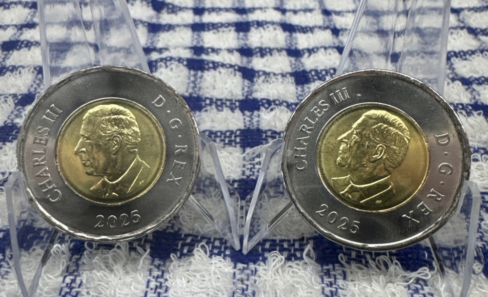 Canada 2025, $2 Honouring Unknown Soldier, 2 Coins, Non / Colorized from Rolls
