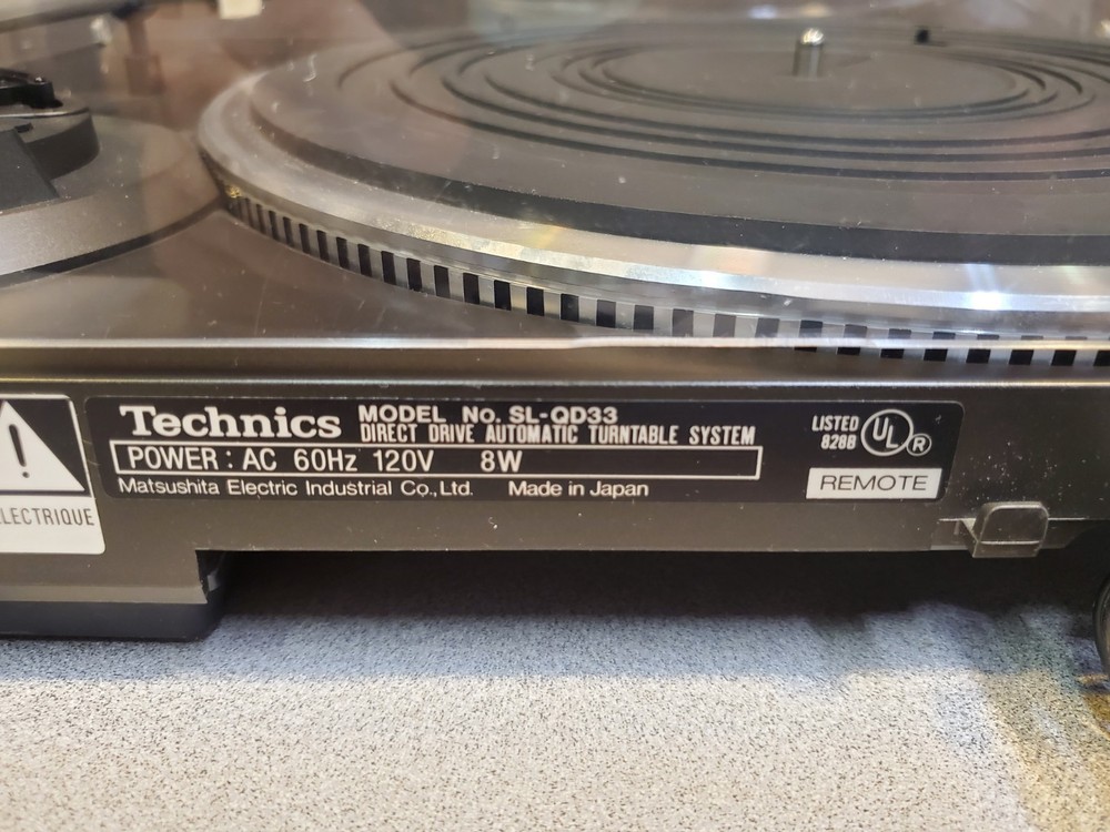 TECHNICS SL-QD33 Stereo Turntable, Quartz Direct Drive Automatic, Tested Working