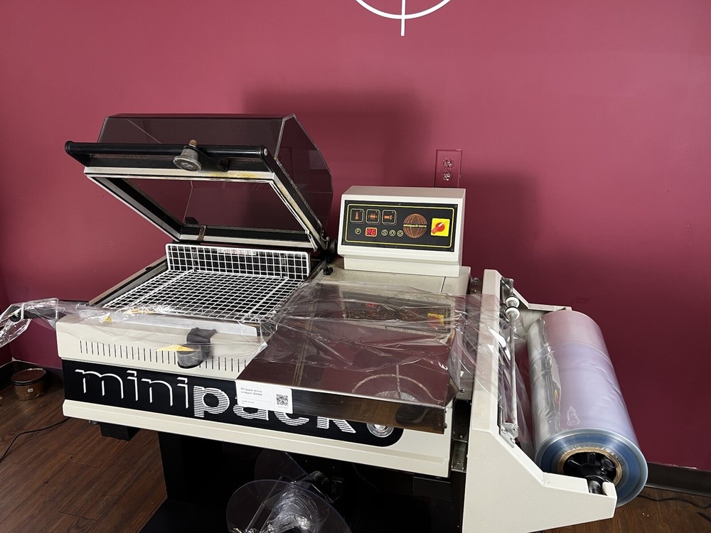 MINIPACK FM 75 DIGIT SEMI-AUTOMATIC SHRINK WRAP MACHINE !Video!