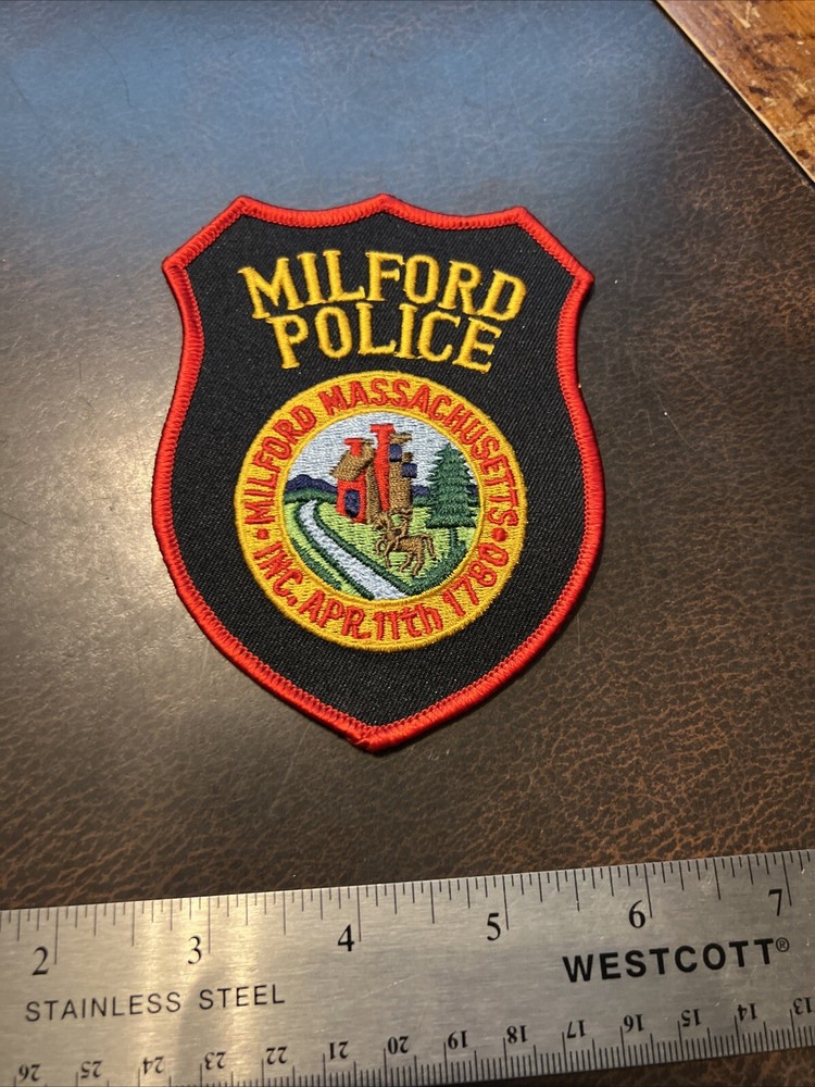 Vintage Obsolete Police Patch Milford Massachusetts