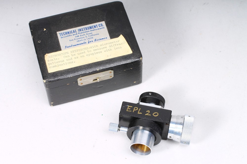 TECHNICAL INSTRUMENTS CO. 12.5X 7/8" MICROSCOPE EYEPIECE W MICOMETER ADJUSTMENT