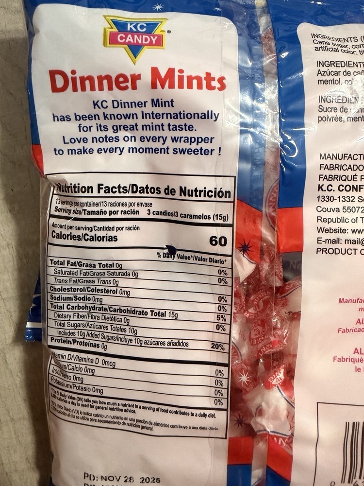 KC Dinner Mints Hard Candy