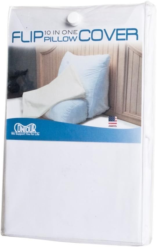 Flip Pillowcase Protector, Beige Standard (20 inch Width)