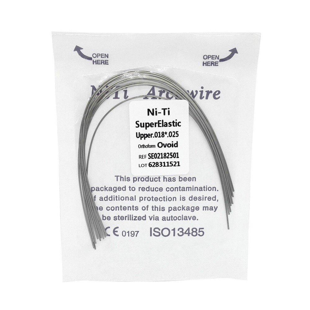 Dental Super Elastic NITI Rectangular Arch Wire Ovoid Natural Square Upper/Lower