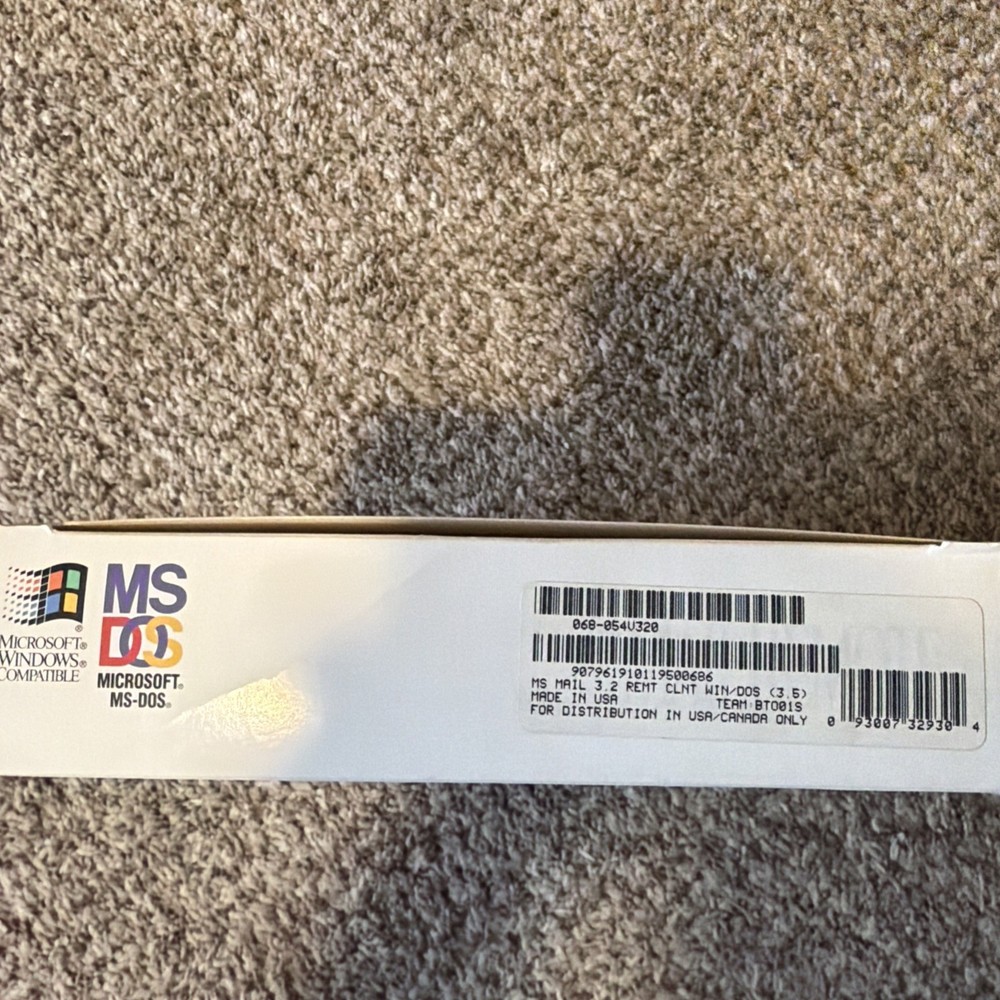 Microsoft Mail Remote (1994) Version 3.2 Super Rare - Open Box, floppies sealed