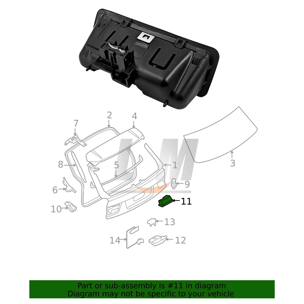 Boot Tailgate Handle Trunk Handle Release Switch For BMW E60 E90 E91 51247118158