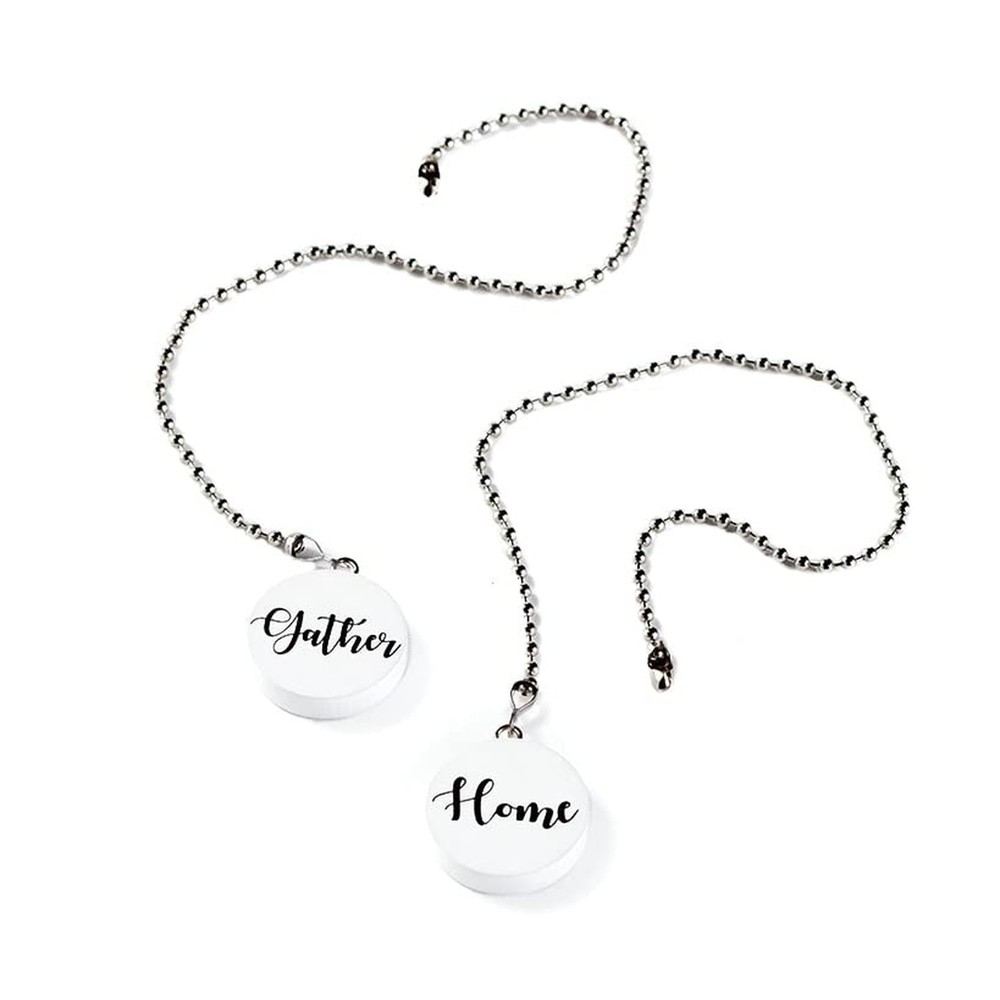 Sentiment Decorative Hardware Collection - White Set of 2 Fan Pulls