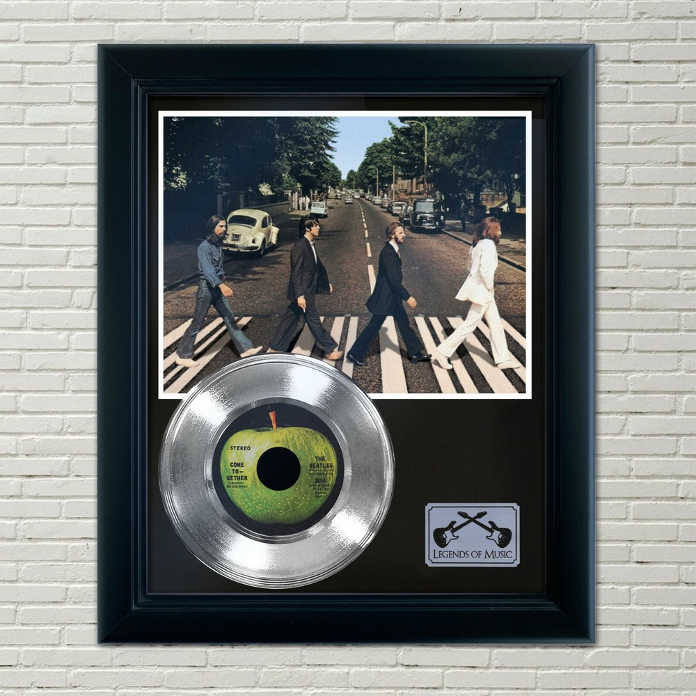 Beatles "Come Together" Framed 45 Silver Record Display