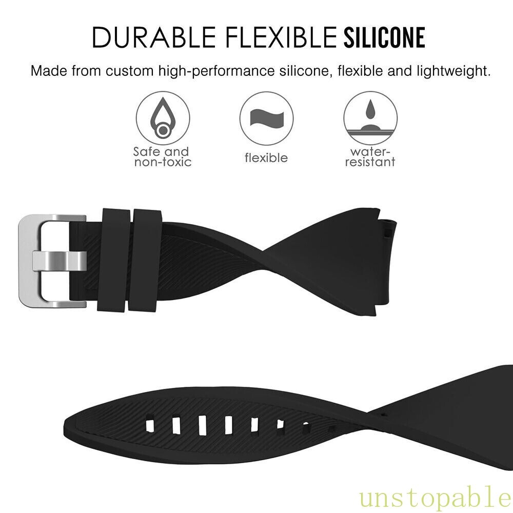 Universal 22mm Quick Release Watch Band Replacement Rugged Silicone Sport Strap