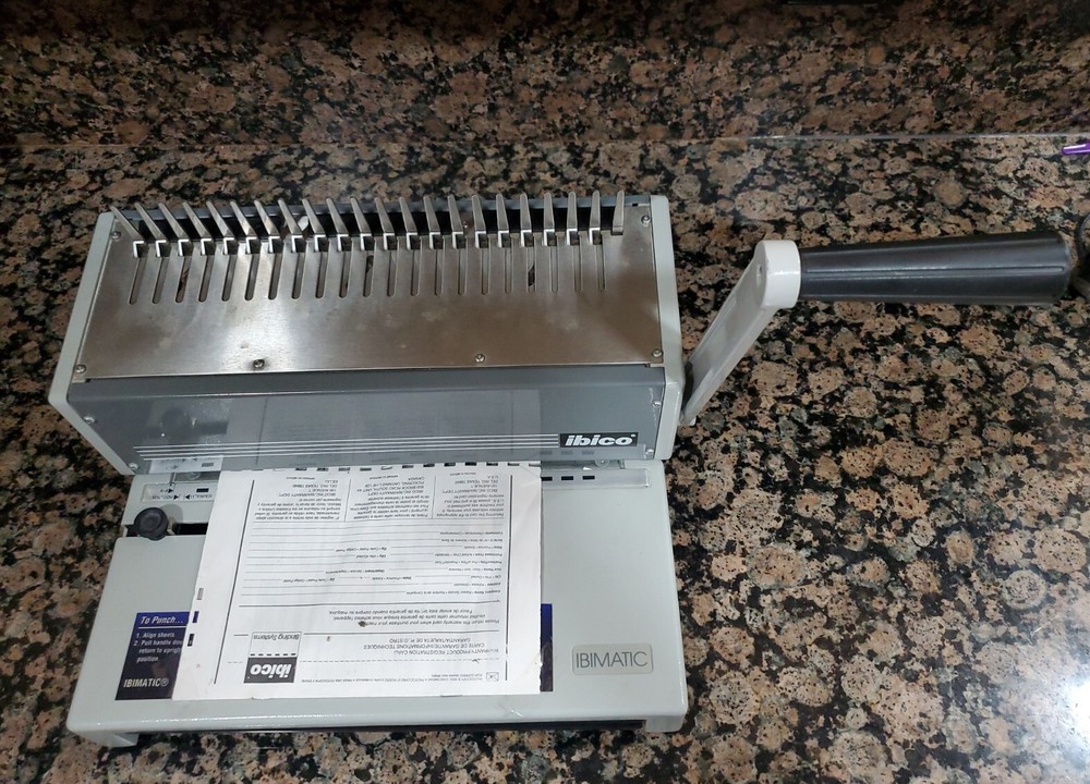 HEAVY DUTY IBIMATIC INDUSTRIAL IBICO COMB METAL BINDING MACHINE SYSTEM