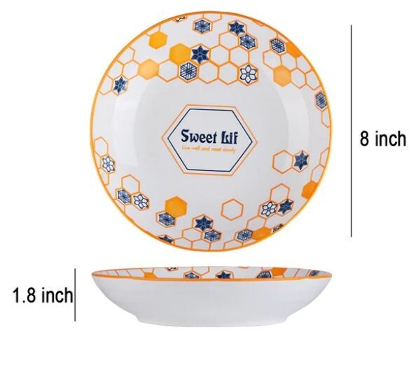 Wish Message Dinner Set; Handmade Ceramic Dinner Plate Set With Wish Message