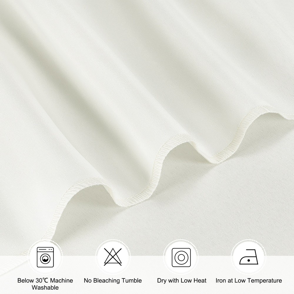 160x250cm Rectangle Tablecloth, Thickened Polyester Table Cloth Beige White