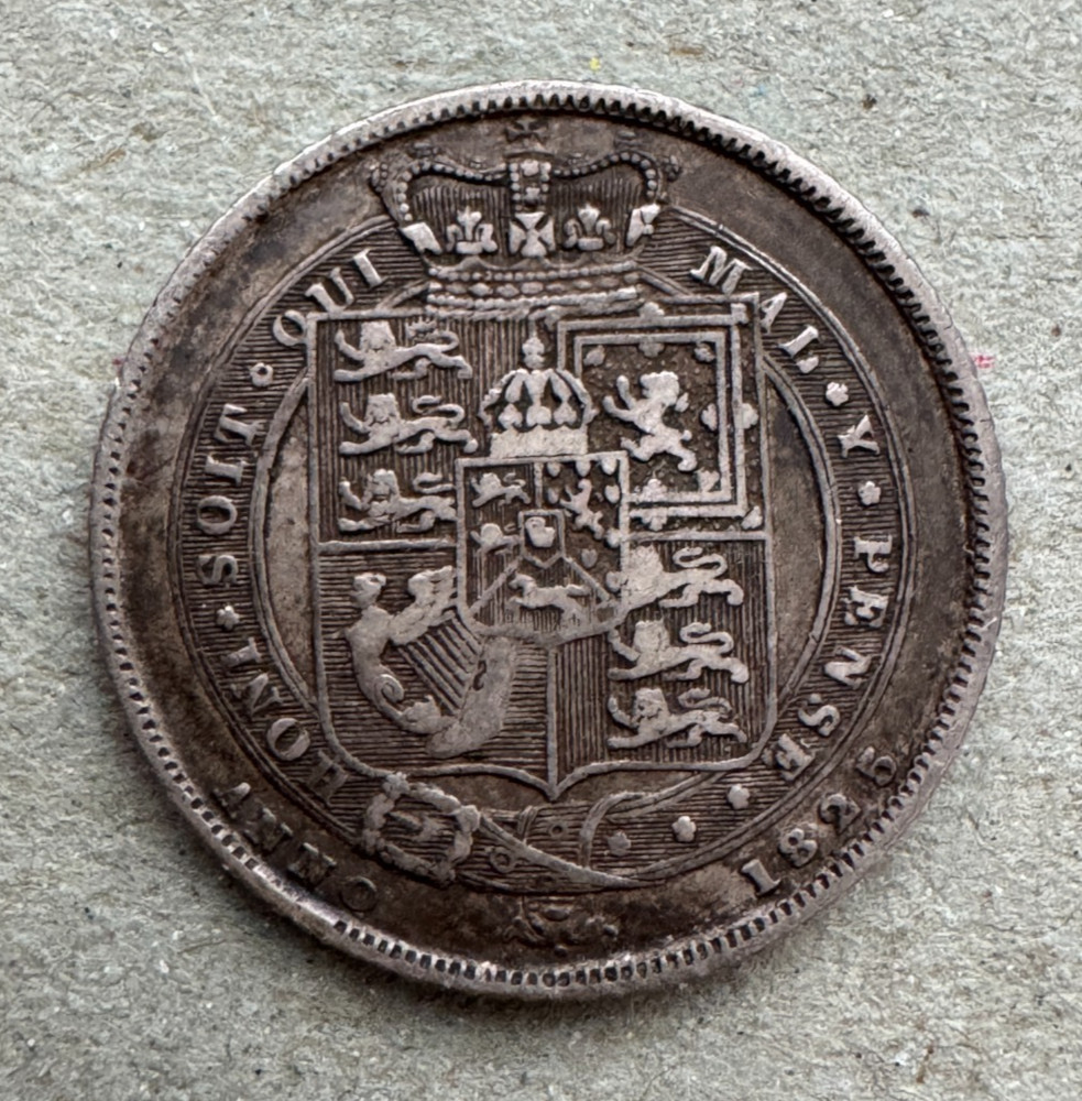 Great Britain, 6 Pence, 1825, KM#691