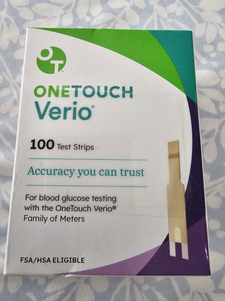 New One Touch Verio 100ct Test Strips