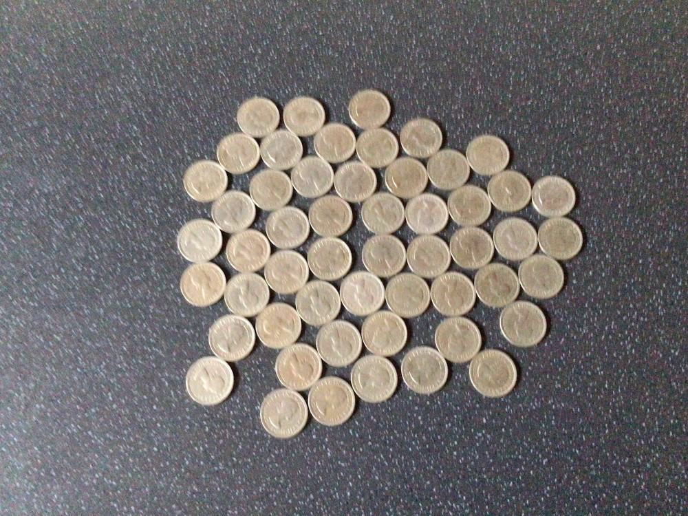 Sixpence Imperial Uk Coins x 52