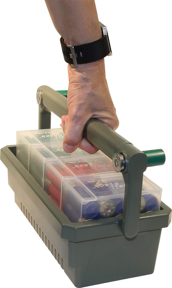 MTM SSC Shotshell Box Caddy with 4 Shell Stackers, Strong comfortable handle,...