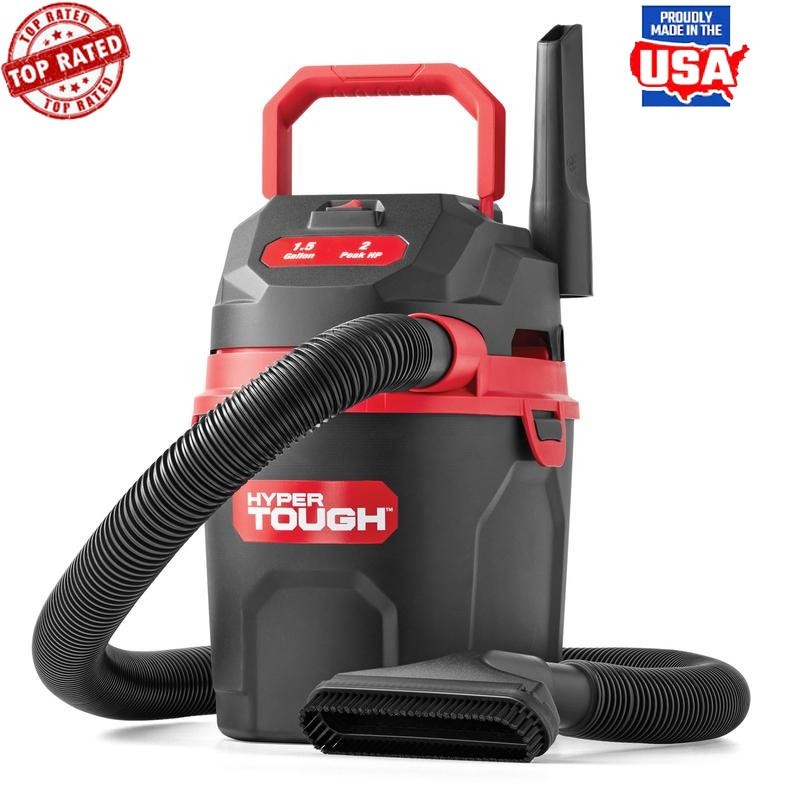 Lightweight Compact Portable Wet Dry Vacuum 1.5 Gallon 2 Peak HP Clean-Up Tool