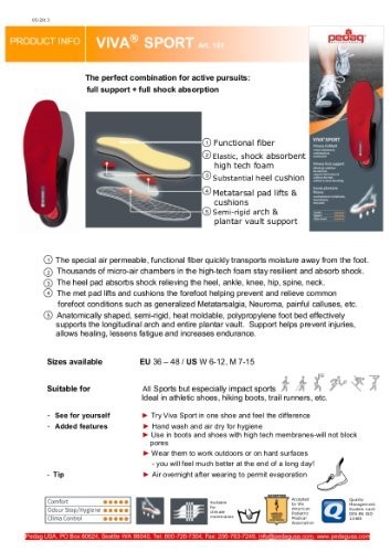 Orthotic Arch Support Inserts with Metatarsal Pad | Vegan Friendly | Men US 12/E