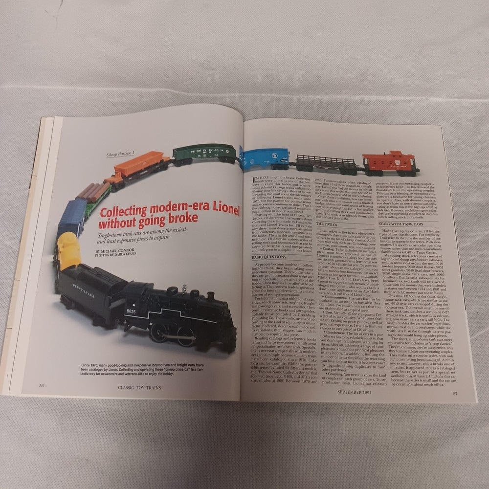 Classic Toy Trains Magazine September 1994