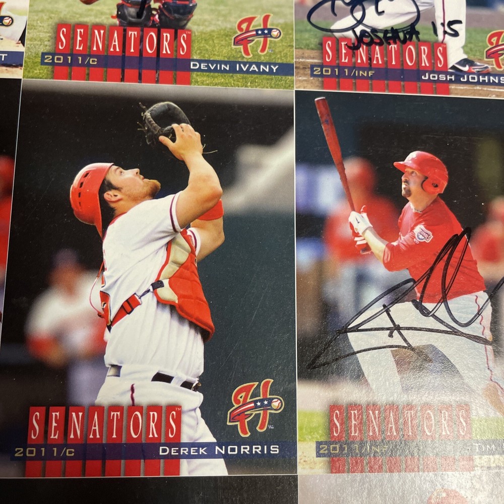 2011 Harrisburg Senators team sheet autographed