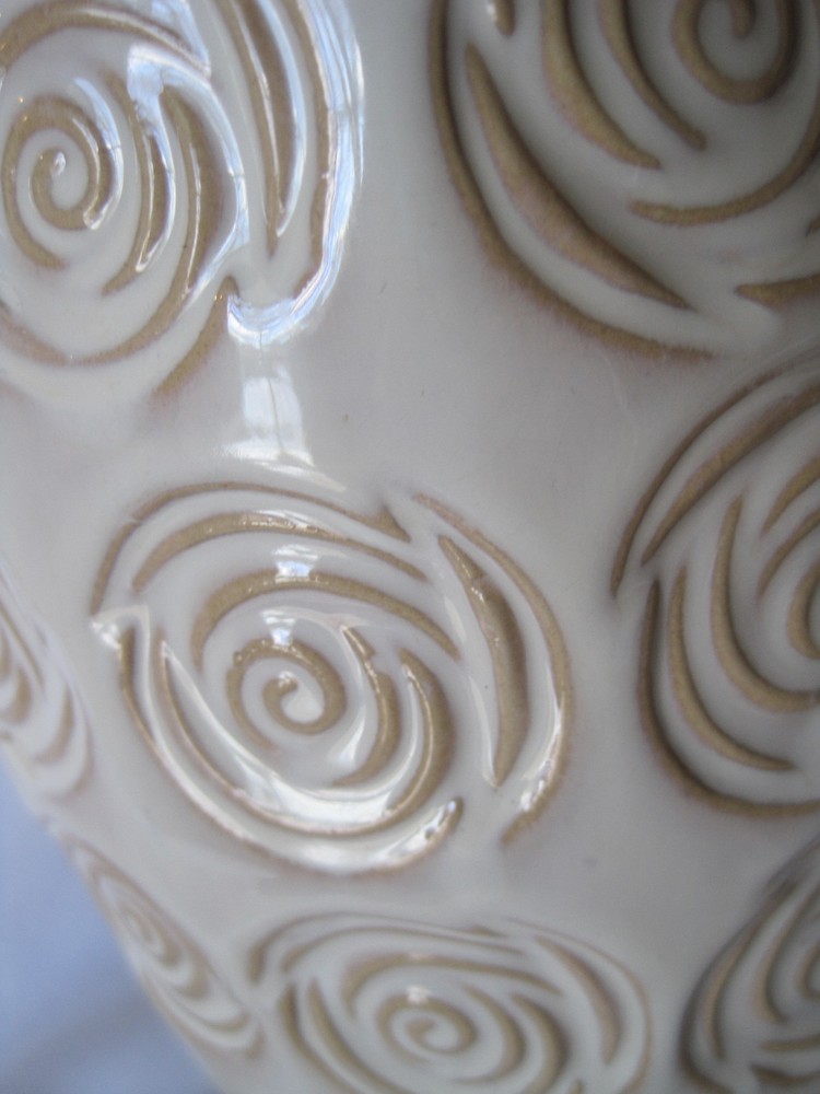 Estate Modern Ceramic Vase with Circles Design