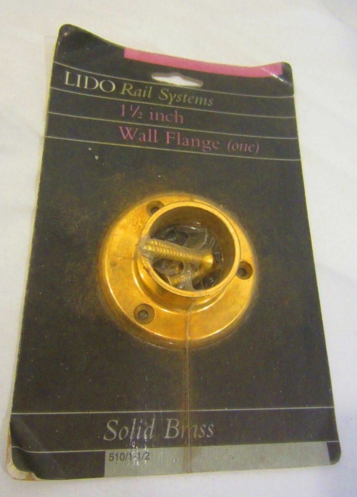 LIDO Rail system 1.5" wall flange solid brass 510/1-1/2 NEW IN PKG