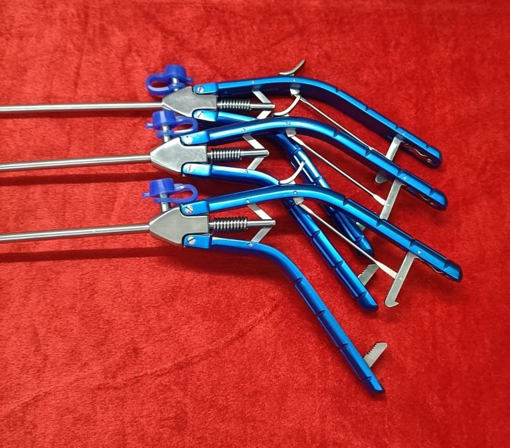 Laparoscopic Tenaculum Forceps D/A 5mmx330mm Best Quality Reusable-3pc