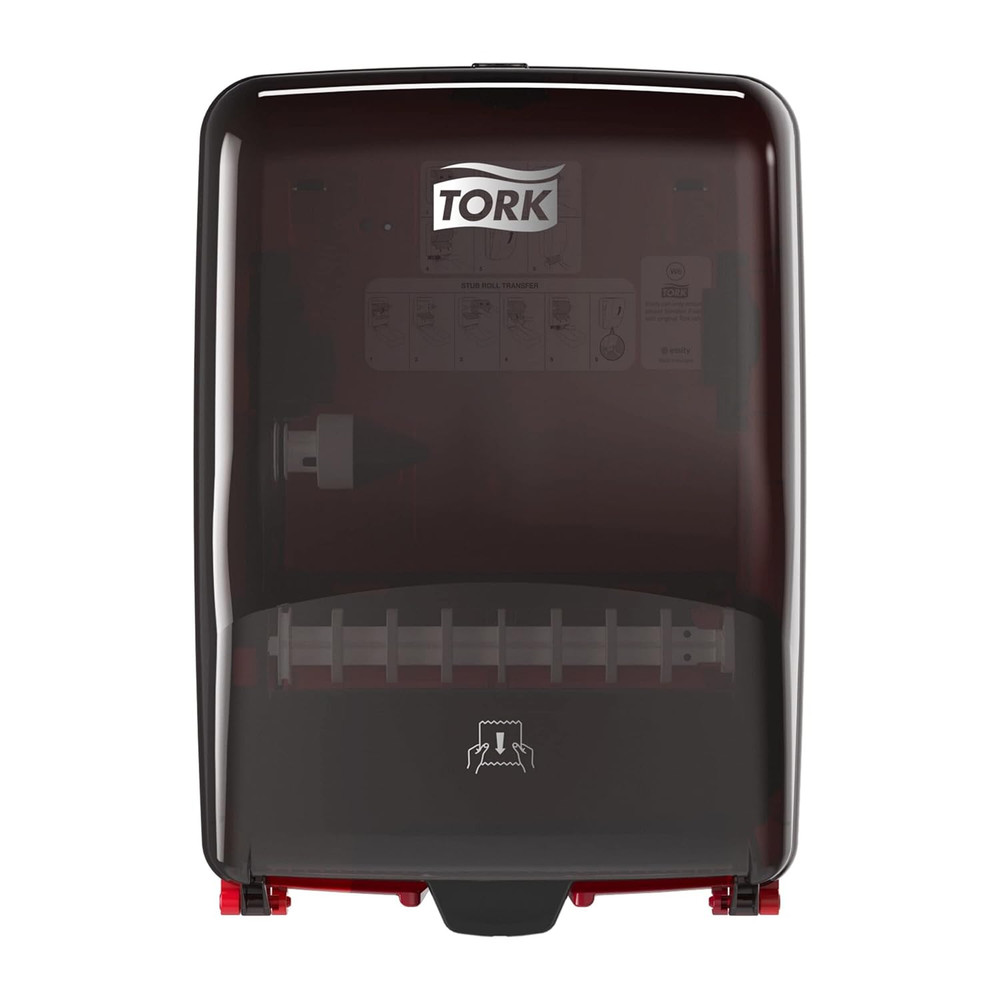 Wall-Mounted Water-Resistant Paper Towel Dispenser Black/Red W6