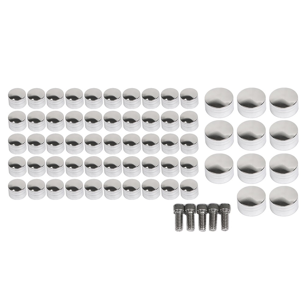 61Pcs Chrome Engine Bolt Cap For Harley Heritage Softail FLSTC FXST Custom FXSTC
