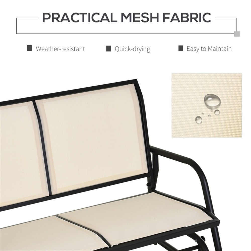 Outdoor Courtyard Seats for 2 People Beige