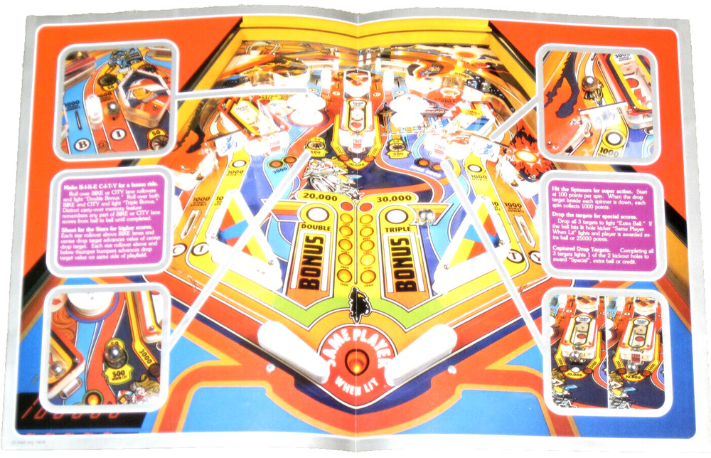 Space Riders Atari Pinball Flyer / Brochure / Ad