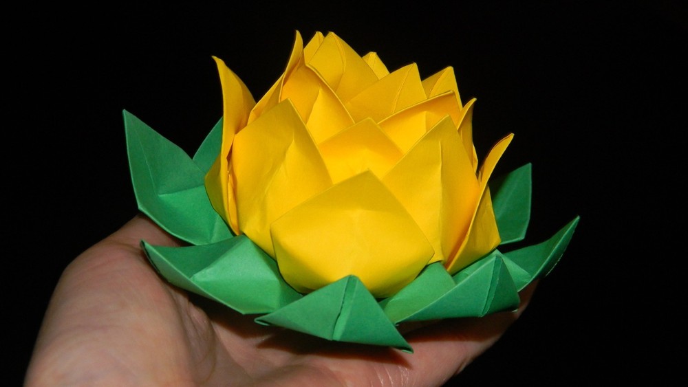 Origami Lotus Flower-yellow