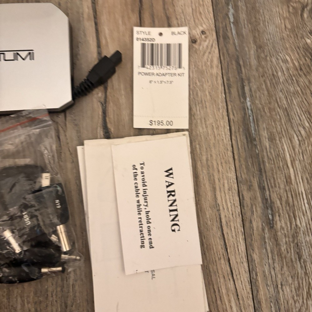 Tumi Ultra Slim Universal Power Adapter Kit Model # 14352