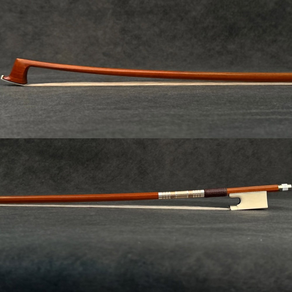 D. Peccatte Copy Master Pernambuco Violin Bow 4/4 White Frog Nickle Stiff Light