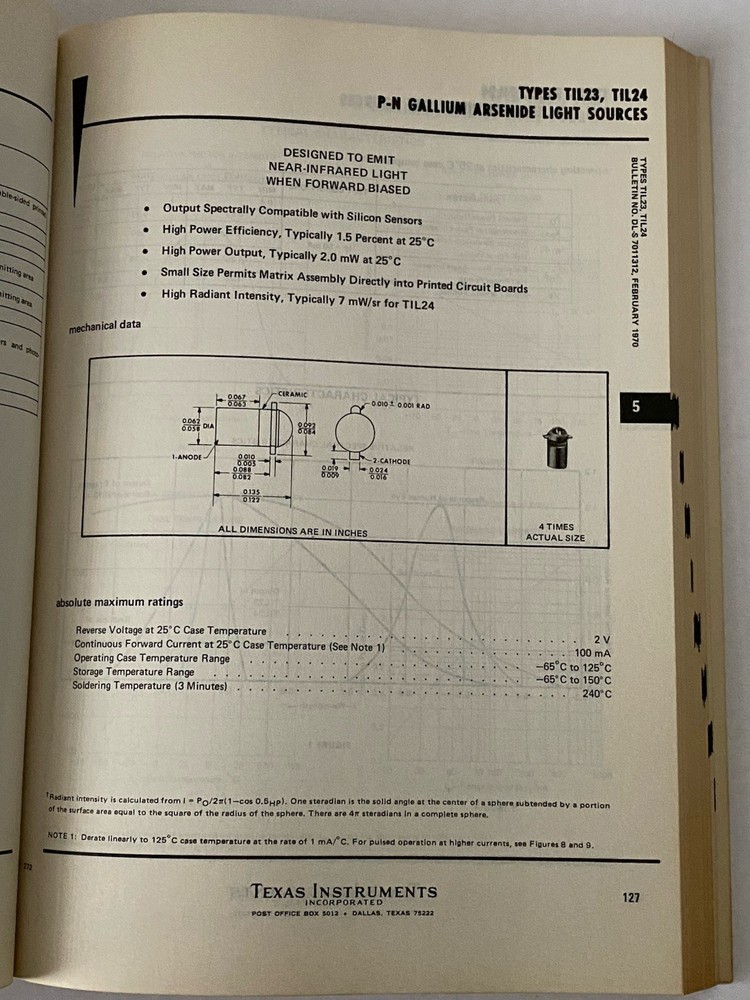 Texas Instruments The Optoelectronics Data Book for Design Engineers First Ed