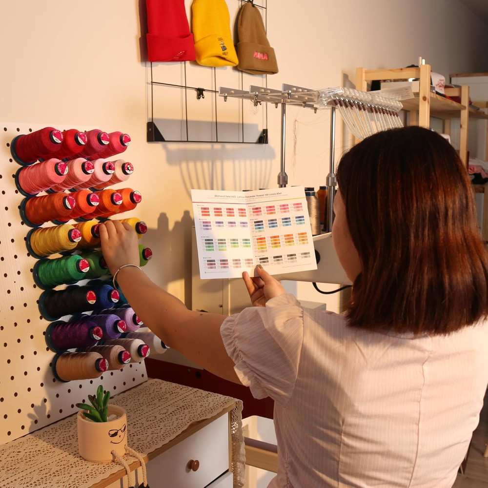 Richword 60 Colors Embroidery Machine Thread Kit 40WT Polyester 4000M Spools
