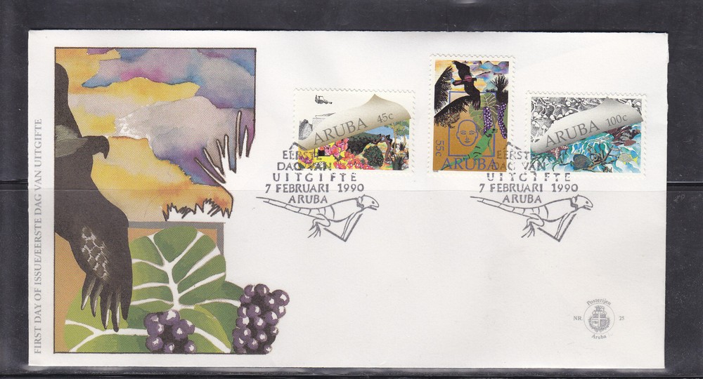 Aruba Issue FDC 1990 (25) Nature
