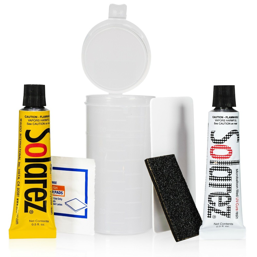 Solarez Polyester Mini Travel Kit ~ Surfboard Ding Repair Bundle in Capsule