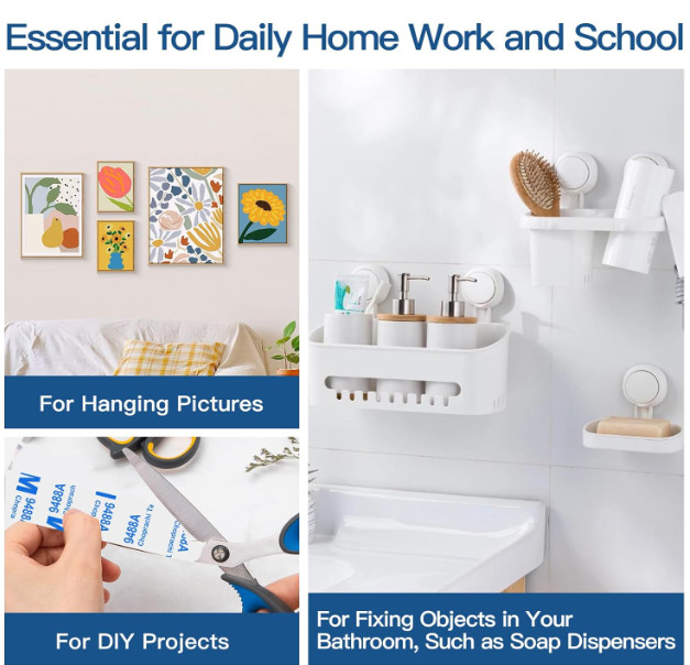 60Pcs Double Sided Adhesive Pads Heavy Duty Mounting Foam Tape Rectangular Wall