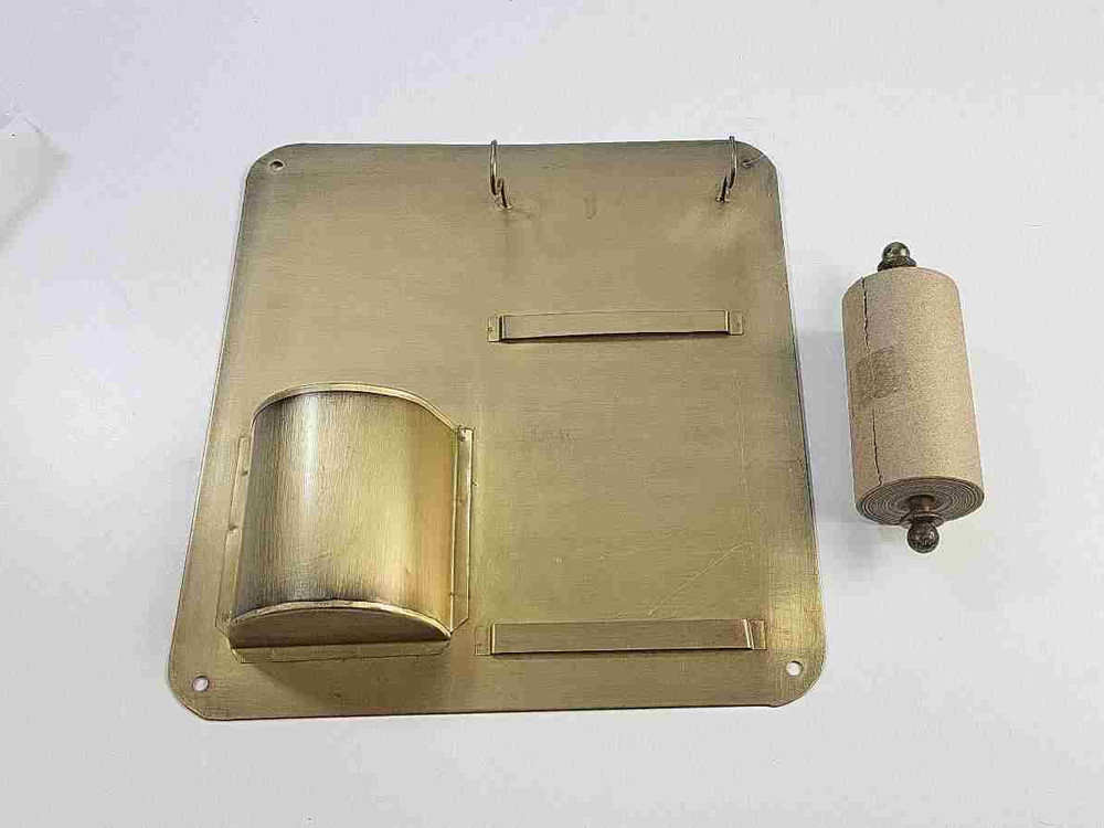 Brass Hanging Note Roll And Pencil Cup - New