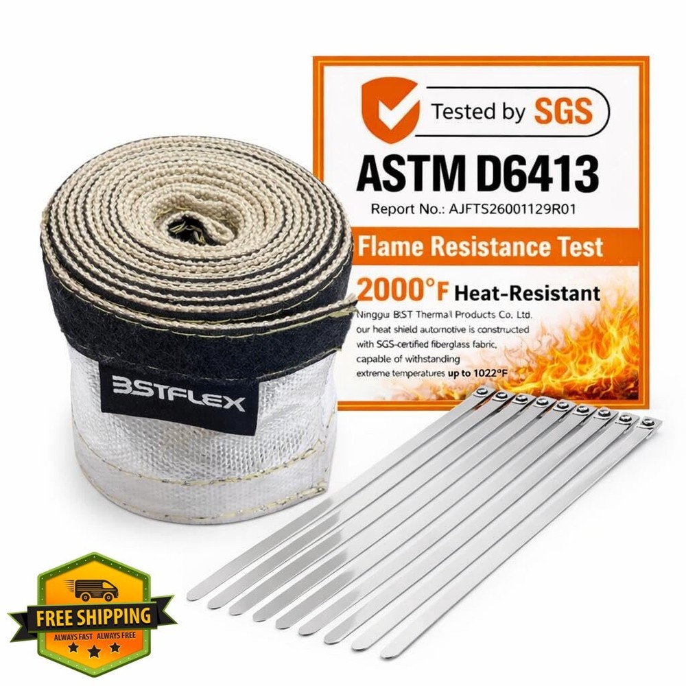 Aluminized Heat Shroud Sleeve 3/4" I.D x 10ft Hook and Loop Closure
