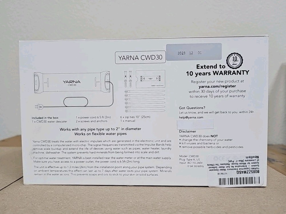 YARNA CWD30 Capacitive Electronic Water Descaler System