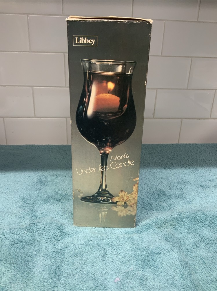 Libbey Atlantis Under Sea Candle