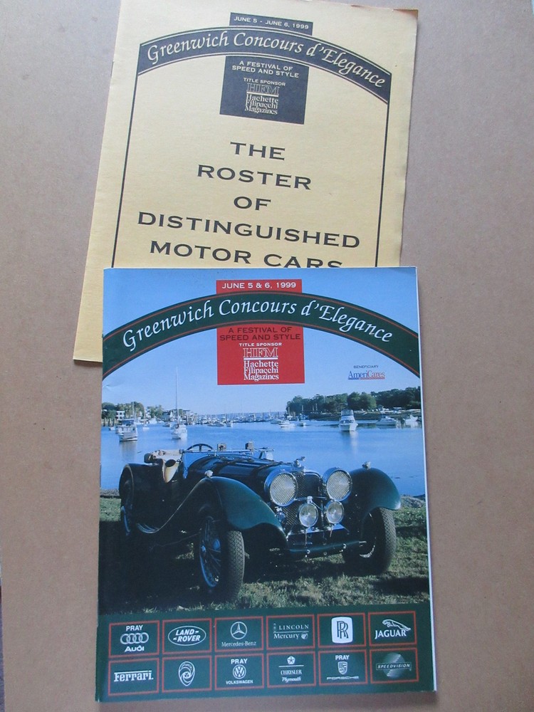 GREENWICH CONCURS d'ELEGANCE 1999 PROGRAM magazine CT